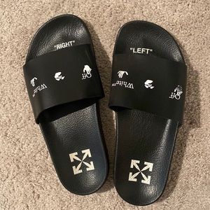 Off-White Pool Slides Black